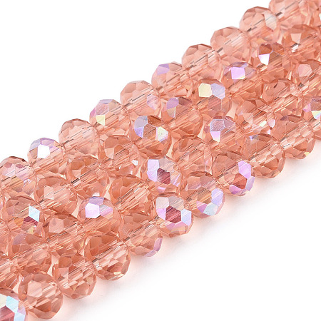Electroplate Glass Beads Strands EGLA-A044-T6mm-L21-1