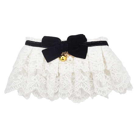Bowknot Polyester Dog Bibs AJEW-WH0651-22C-01-1