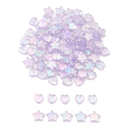 100Pcs 2 Style Eco-Friendly Transparent Acrylic Beads TACR-YW0001-86D-1