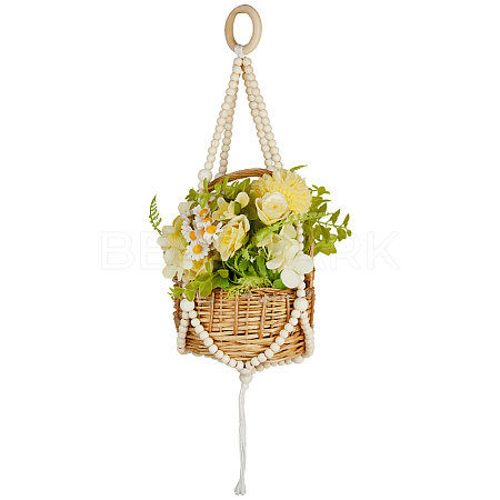 Wooden Plant Rack AJEW-WH20816-032B-1