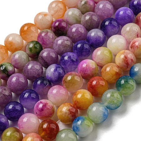 Natural Dyed Yellow Jade Beads Strands G-Q160-A01-01-1