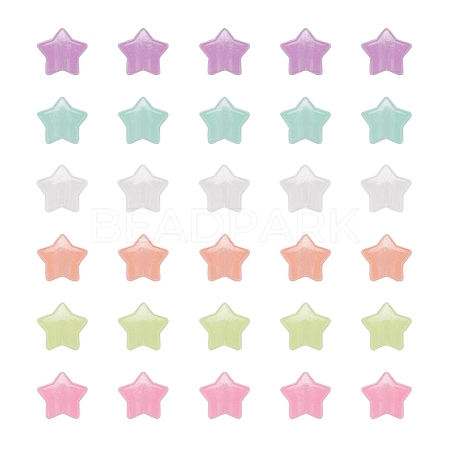 200Pcs Luminous Acrylic Beads TACR-YW0001-24-1