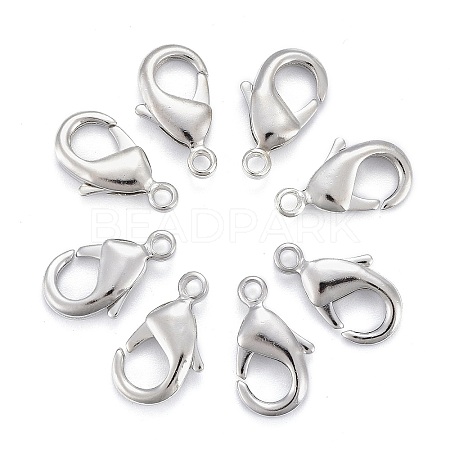 Platinum Brass Lobster Claw Clasps X-KK-903-N-NF-1