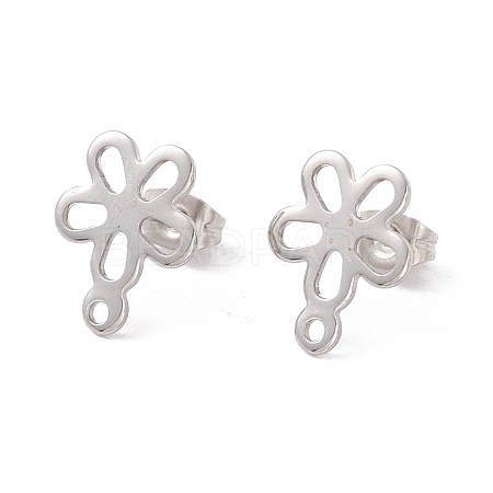 201 Stainless Steel Stud Earring Findings EJEW-A071-06P-1