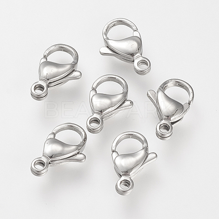 Tarnish Resistant 304 Stainless Steel Lobster Claw Clasps LS-X-STAS-S066-15mm-15-1