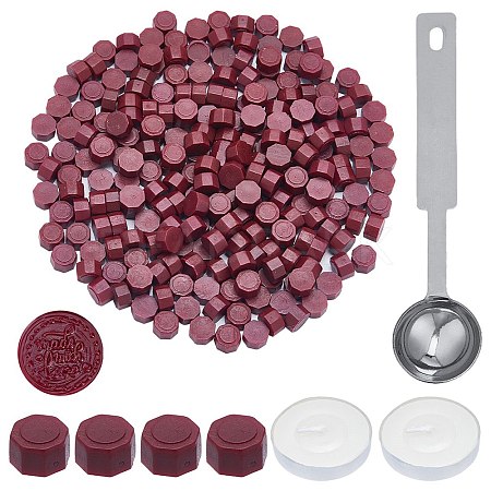 400Pcs Octagon Sealing Wax Particles DIY-CP0009-24A-1