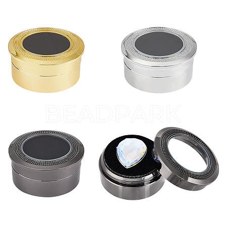 3Pcs 3 Colors Alloy Steel Loose Diamond Boxes CON-GF0001-16-1