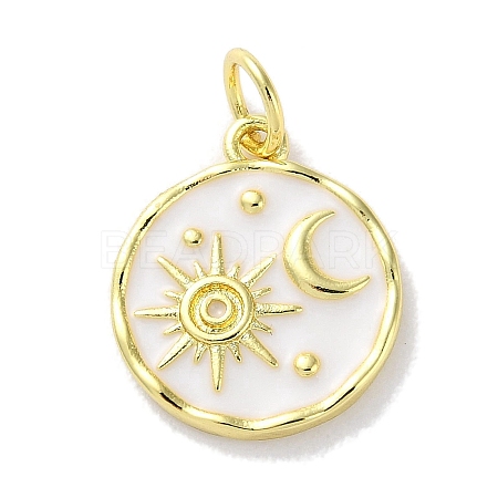Rack Plated Brass Enamel Pendants KK-Z039-02D-1