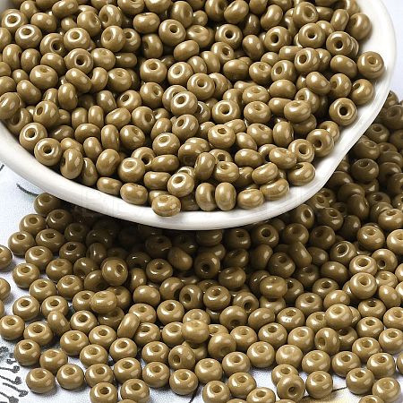 Baking Paint Glass Seed Beads SEED-B001-02A-18-1
