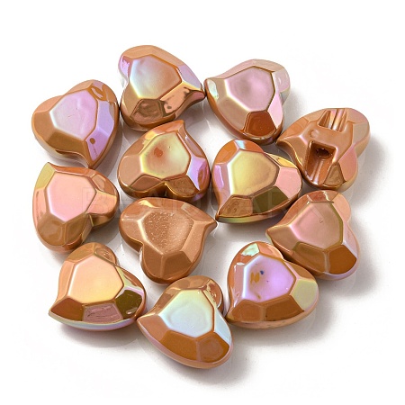 UV Plating Rainbow Iridescent Acrylic Beads OACR-P010-03B-1