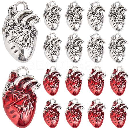 32Pcs 2 Colors Tibetan Style Alloy Pendants FIND-SC0009-46-1