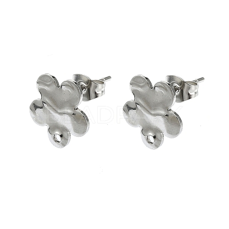 304 Stainless Steel Stud Earring Findings STAS-L024-003P-03-1