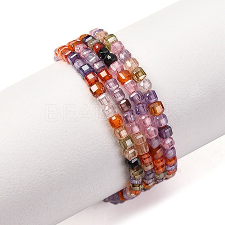 Cubic Zirconia Bead Strands ZIRC-P109-01A-12-1