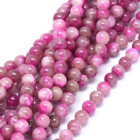 Natural Dyed Jade Beads Strands X-G-F601-A14-1