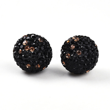 Polymer Clay Pave Rhinestone Beads RB-T018-01I-1