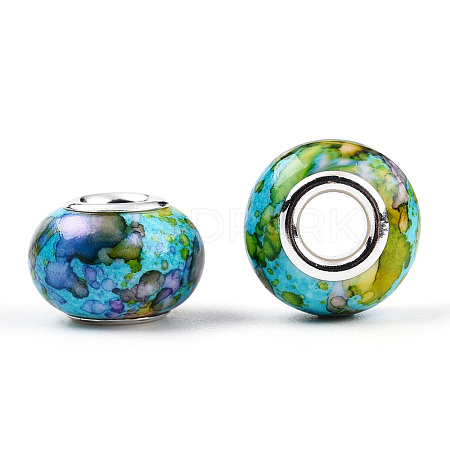 Opaque Resin European Beads RPDL-T003-09H-1