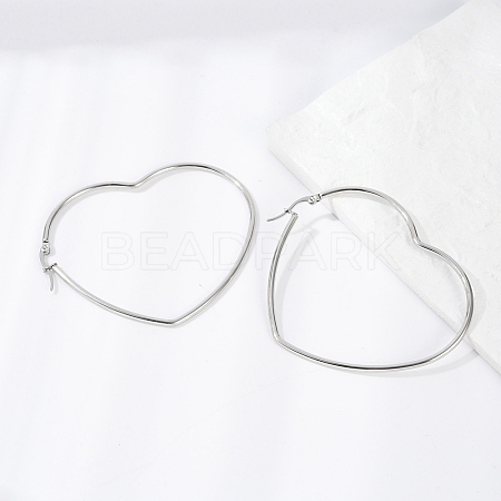 Tarnish Resistant 201 Stainless Steel Hoop Earrings EJEW-A052-09C-1