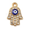 Alloy Enamel Rhinestone Glass Pendants ENAM-U003-02G-01-1