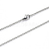 304 Stainless Steel Cable Chain Necklace NJEW-S420-007B-P-1