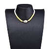 Handmade Polymer Clay Heishi Beads Braided Beaded Necklaces NJEW-JN02724-01-5