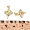 Brass Micro Pave Cubic Zirconia Charms KK-A291-12H-G-3