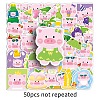 50Pcs Pig PET Waterproof Stickers PW-WG4848F-01-1