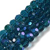 Electroplate Transparent Glass Beads Strands EGLA-A035-T6mm-L12-1