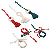 Crafans 2 Sets 2 Style Christmas Theme Cotton Weave Pendant Decorations Sets HJEW-CF0001-11-2