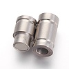304 Stainless Steel Magnetic Clasps with Glue-in Ends STAS-F194-16P-2