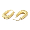 Brass Rectangle Hoop Earrings for Women EJEW-A079-08G-2