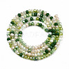 Electroplate Mixed Color Glass Beads Strands GLAA-T006-07-B02-2