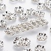 Brass Rhinestone Spacer Beads RB-B029-B01-NF-1