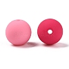 Rubberized Style Imitated Silicone Acrylic Beads MACR-T048-01B-15-2