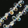 Electroplate Transparent Glass Beads Strands EGLA-P052-01A-AB02-1