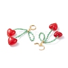 Cherry Dangle Hoop Earrings for Girl Women X1-EJEW-TA00024-4