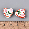 Hand Painted Tulip Flower Porcelain Ceramic Beads PORC-T134-28F-4