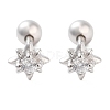 925 Sterling Silver Micro Pave Cubic Zirconia Cartilage Earrings for Women EJEW-F342-06P-1