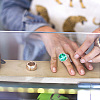2Pcs Adjustable Brass Finger Rings Components FIND-GO0002-77B-5