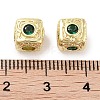 Brass Micro Pave Cubic Zirconia Beads KK-C051-28G-02-3