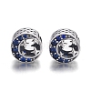 Hollow 925 Sterling Silver European Beads OPDL-L017-073TAS-1