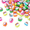 100Pcs 5 Style Handmade Polymer Clay Beads FIND-FW0001-33-2