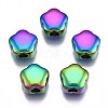 Rack Plating Rainbow Color 304 Stainless Steel Beads STAS-S119-085-1