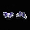 Electroplate Transparent Glass Beads EGLA-L027-E-A01-2