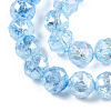 Transparent Electroplate Glass Beads Strands EGLA-N006-077B-3