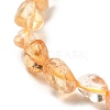 Natural Citrine Bead Stretch Bracelets LS-BJEW-K213-44-2