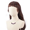 Natural Amethyst Chips Beaded Jewelry Set SJEW-JS01231-03-3