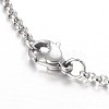 Moon & Star Stainless Steel Gemstone Charm Bracelets BJEW-JB01935-03-4