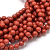 Grade A Natural Red Jasper Bead Strands G-P075-36-14mm-1