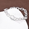 304 Stainless Steel Cable Chains Bracelets for Women Men BJEW-P376-02S-2