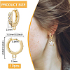 10Pcs Brass Huggie Hoop Earring Findings KK-BC0008-83-2